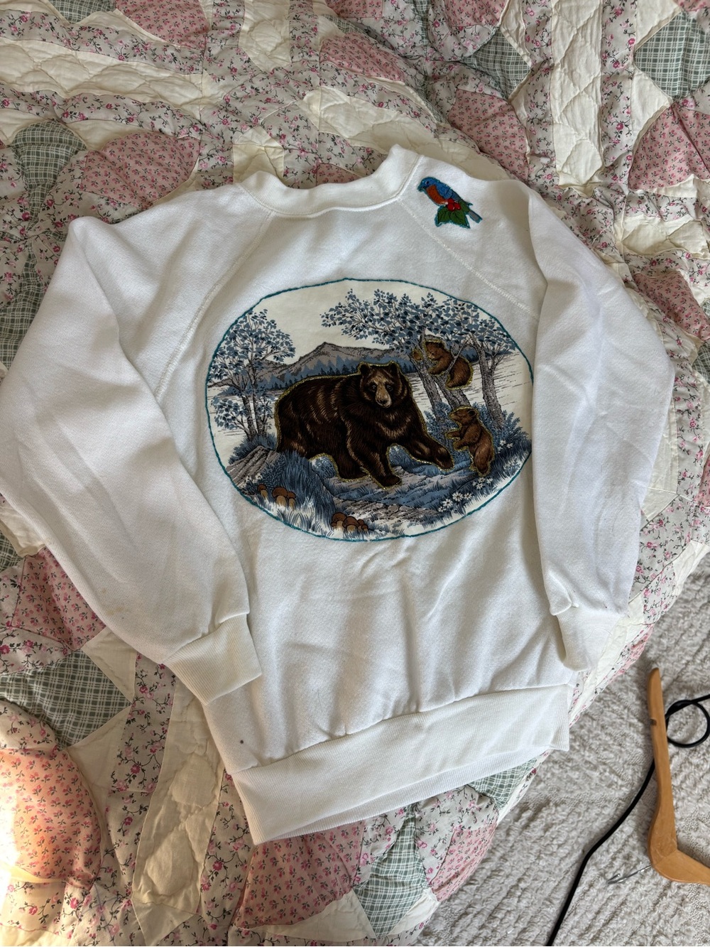 Vintage winter outdoorsy handmade sweatshirt